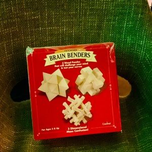 Cardinal Wood Brain Benders 3-3D Puzzles ✨